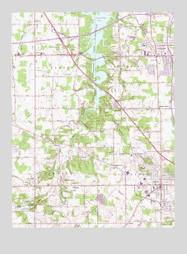 Canfield, OH USGS Topographic Map
