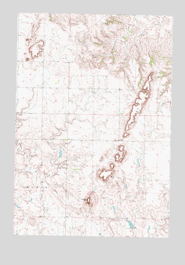 Kline Buttes, SD USGS Topographic Map
