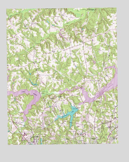 Lake Brandt, NC USGS Topographic Map