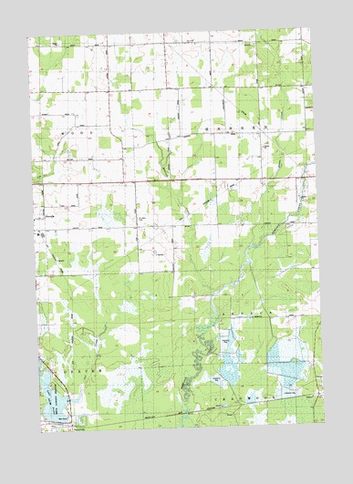 Lake Dexter, WI USGS Topographic Map
