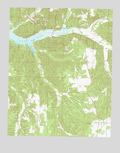 Lake Eucha East, OK USGS Topographic Map