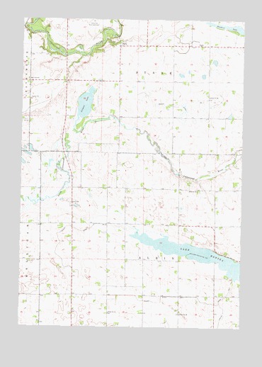 Lake Hanska West, MN USGS Topographic Map