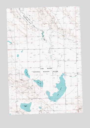 Lake Mason, MT USGS Topographic Map
