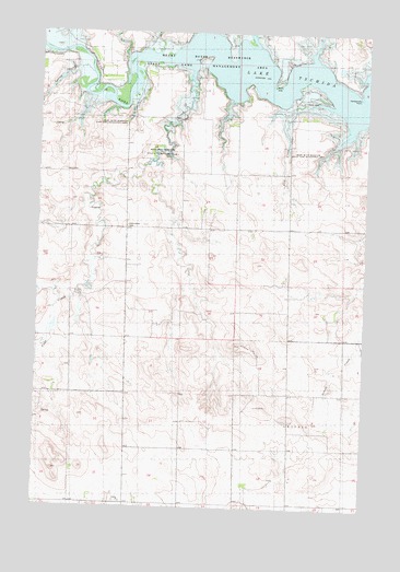 Lake Tschida West, ND USGS Topographic Map