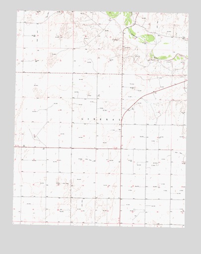 Liberal NW, KS USGS Topographic Map