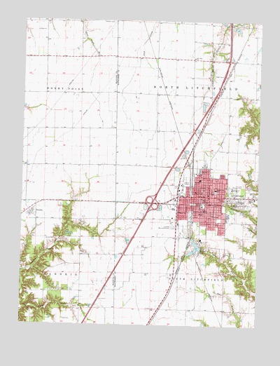 Litchfield, IL USGS Topographic Map