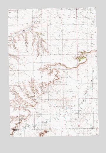 Locomotive Butte, MT USGS Topographic Map