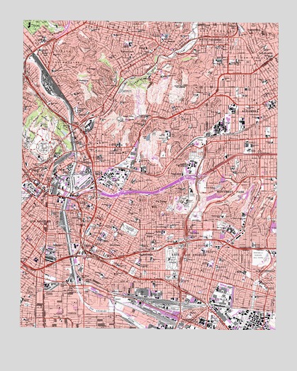 Los Angeles, CA USGS Topographic Map