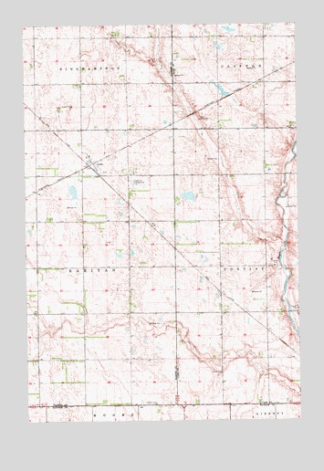 Lucca, ND USGS Topographic Map