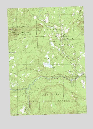 Luzerne NW, MI USGS Topographic Map