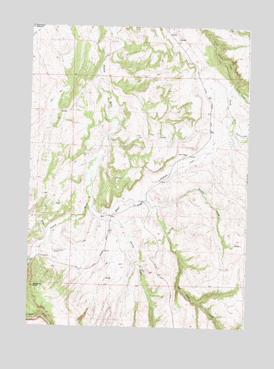 Mahogany Butte, WY USGS Topographic Map