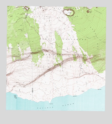 Makaopuhi Crater, HI USGS Topographic Map