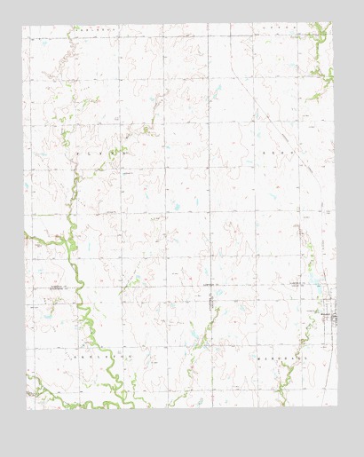 Marshall West, OK USGS Topographic Map