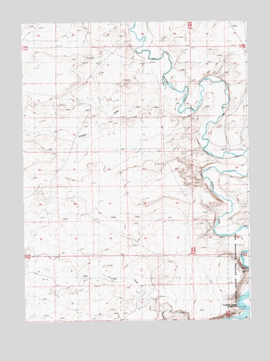 Massacre Hill, WY USGS Topographic Map