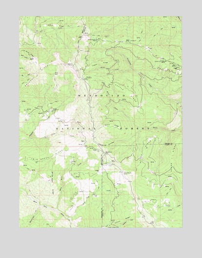 Mendocino Pass, CA USGS Topographic Map
