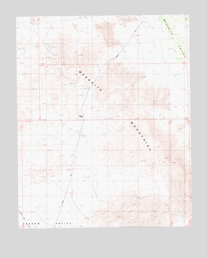 Mesquite Mountains, CA USGS Topographic Map