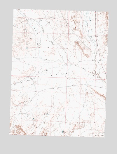 Mexican Flats, WY USGS Topographic Map