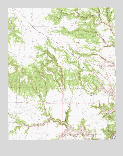 Canon Las Cuevas, NM USGS Topographic Map