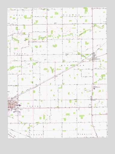 Michigantown, IN USGS Topographic Map