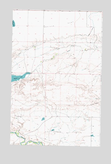 Mission Lake East, MT USGS Topographic Map