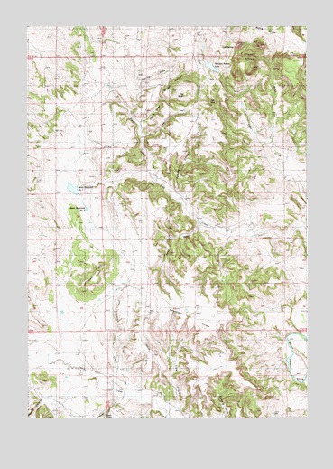 Missouri Buttes, WY USGS Topographic Map