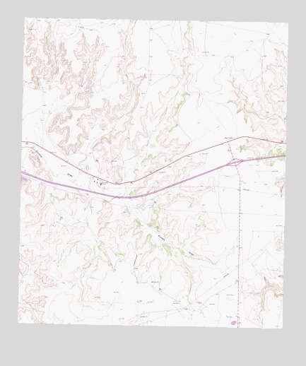 Mitchell Canyon NE, TX USGS Topographic Map