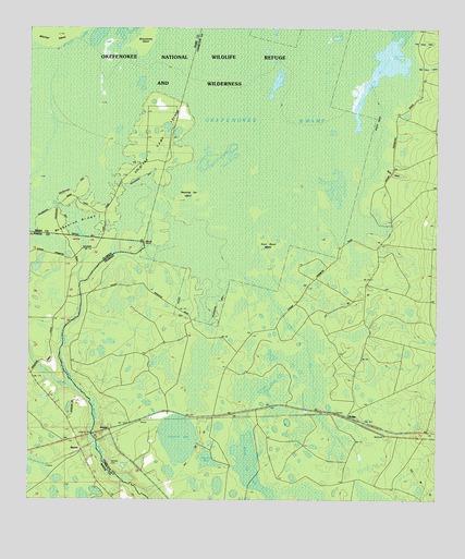 Moniac, GA USGS Topographic Map
