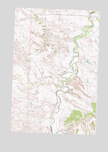 Mosby, MT USGS Topographic Map