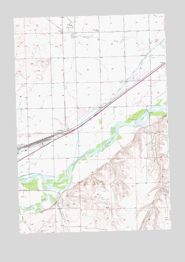 Mossmain, MT USGS Topographic Map