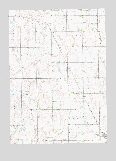 Canova West, SD USGS Topographic Map