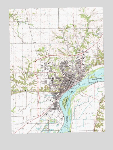 Muscatine, IA USGS Topographic Map