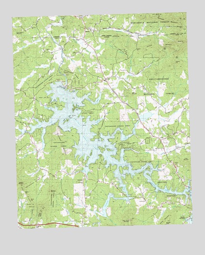 Nottely Dam, GA USGS Topographic Map