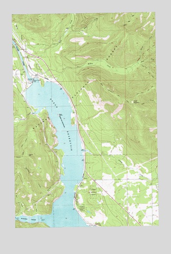 Noxon Rapids Dam, MT USGS Topographic Map