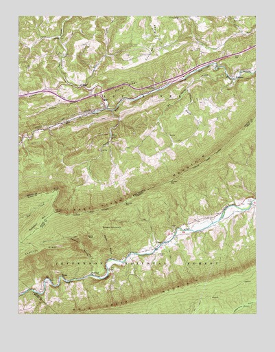 Oakvale, WV USGS Topographic Map