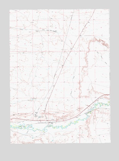 Opal, WY USGS Topographic Map