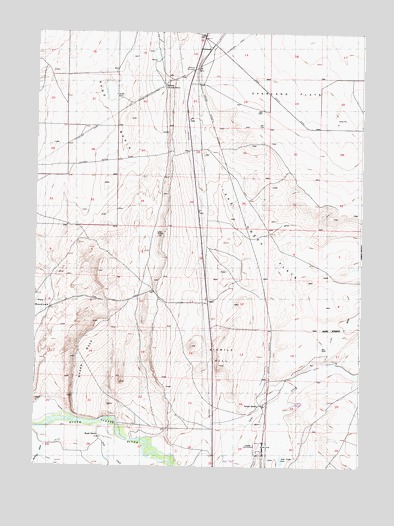 Overland, WY USGS Topographic Map