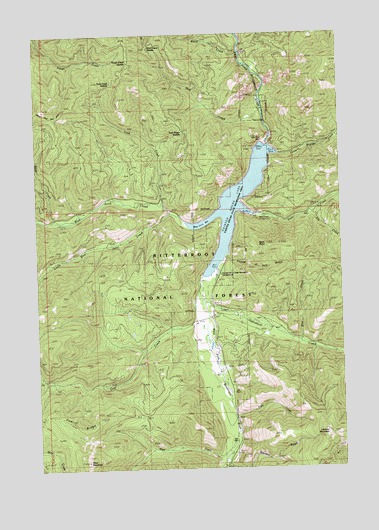 Painted Rocks Lake, MT USGS Topographic Map