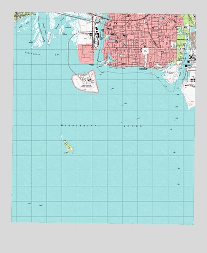 Pascagoula South, MS USGS Topographic Map