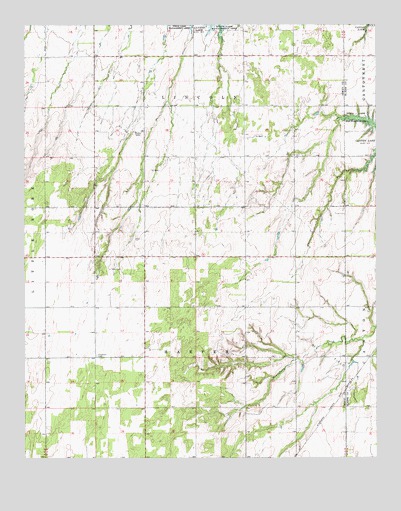 Canton SW, OK USGS Topographic Map