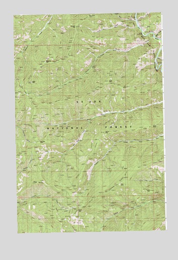 Peggy Peak, ID USGS Topographic Map