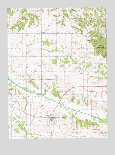 Cantril, IA USGS Topographic Map