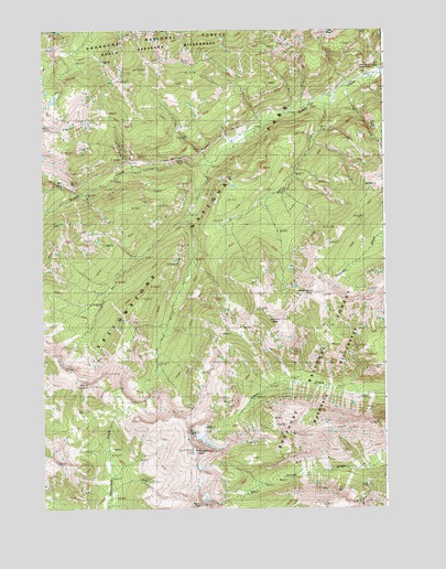Plenty Coups Peak, WY USGS Topographic Map