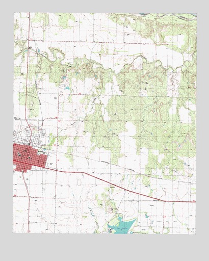 Quanah East, TX USGS Topographic Map