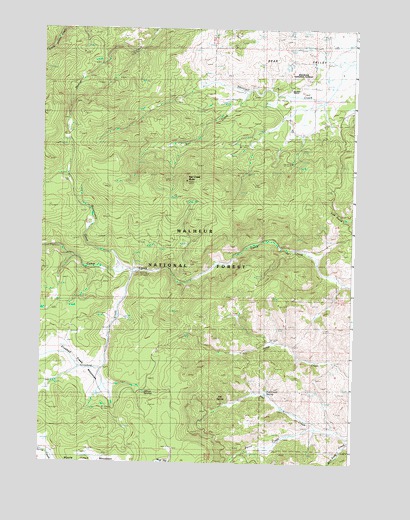 Rail Creek Butte, OR USGS Topographic Map