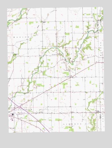 Rays Crossing, IN USGS Topographic Map