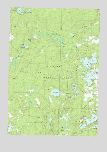 Reservoir Pond, WI USGS Topographic Map