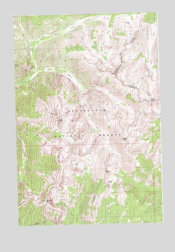 Rhodes Peak, ID USGS Topographic Map