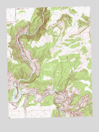 Canyon of Lodore South, CO USGS Topographic Map