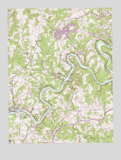 Rivesville, WV USGS Topographic Map