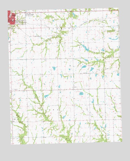 Roberta, OK USGS Topographic Map